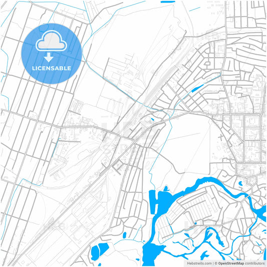 Novomoskovsk, Dnipropetrovsk Oblast, Ukraine, city map with high resolution roads.