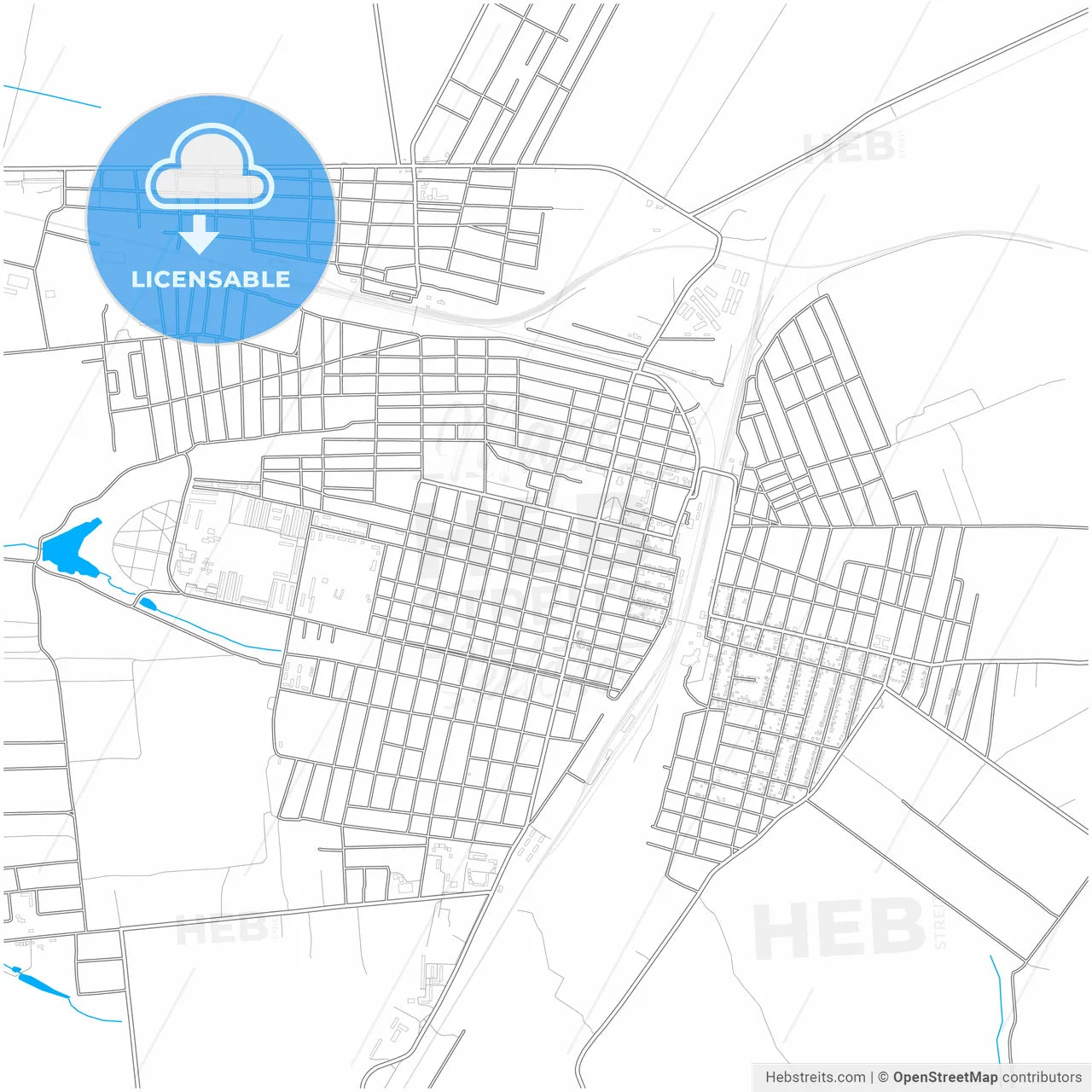Synelnykove, Dnipropetrovsk Oblast, Ukraine, city map with high resolution roads.