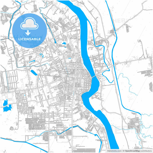 Butuan, Agusan del Norte, Philippines, city map with high resolution roads.