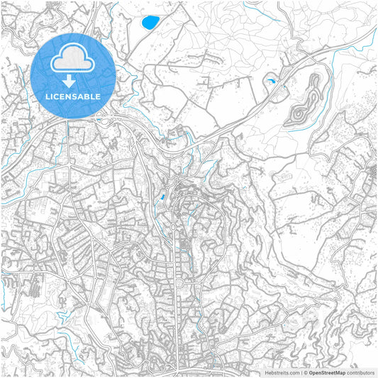 Le Cannet, Alpes-Maritimes, France, city map with high resolution roads.