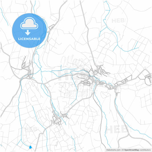 Dreieich, Hesse, Germany, city map with high resolution roads.