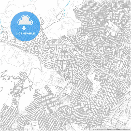 Chaidari, Attica, Greece, city map with high resolution roads.