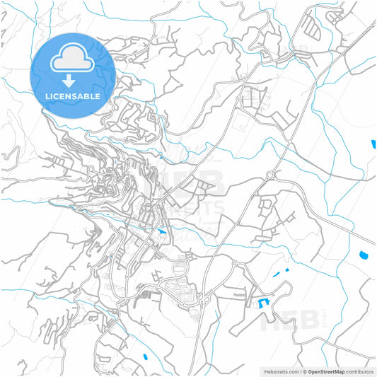 Covilhã, Castelo Branco, Portugal, city map with high resolution roads.