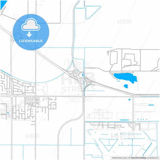 Delta, British Columbia, Canada, city map with high resolution roads.