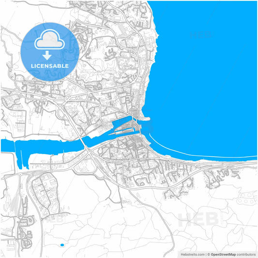Martigues, Bouches-du-Rhône, France, city map with high resolution roads.