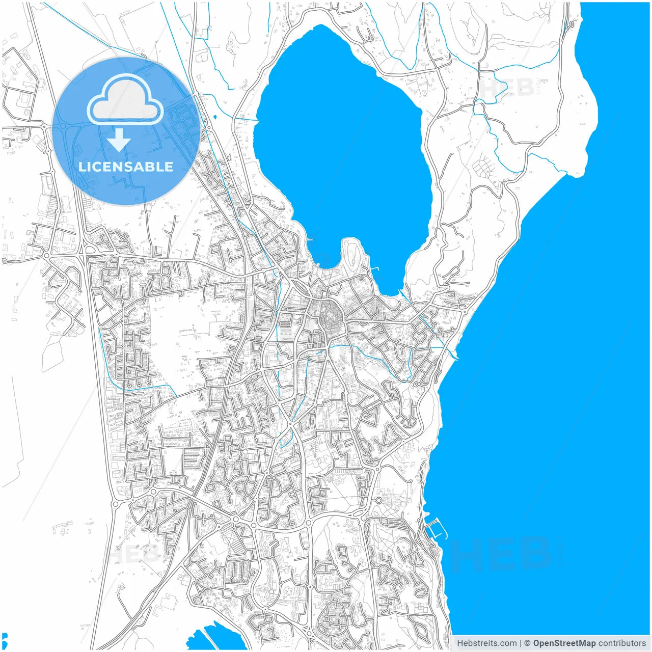 Istres, Bouches-du-Rhône, France, city map with high resolution roads.