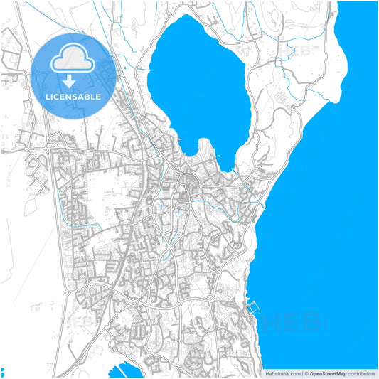 Istres, Bouches-du-Rhône, France, city map with high resolution roads.