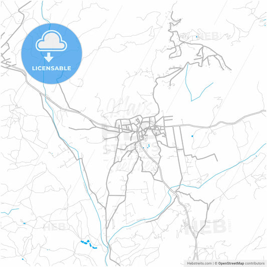Calvià, Balearic Islands, Spain, city map with high resolution roads.