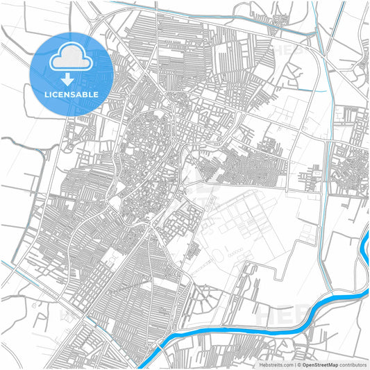 Al Mahallah al Kubra, Egypt, city map with high resolution roads.