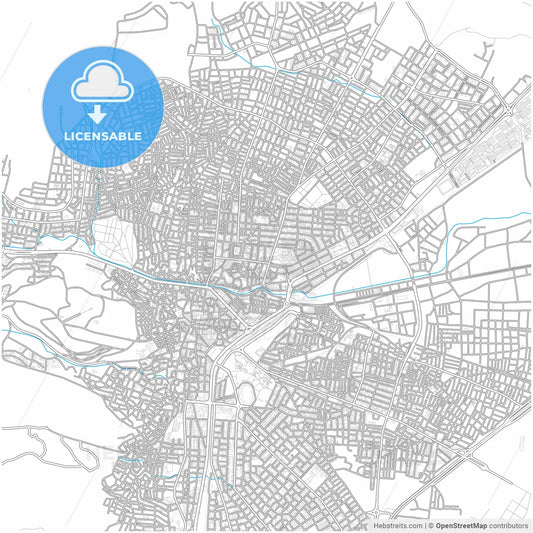 Balıkesir, Balıkesir, Turkey, city map with high resolution roads.