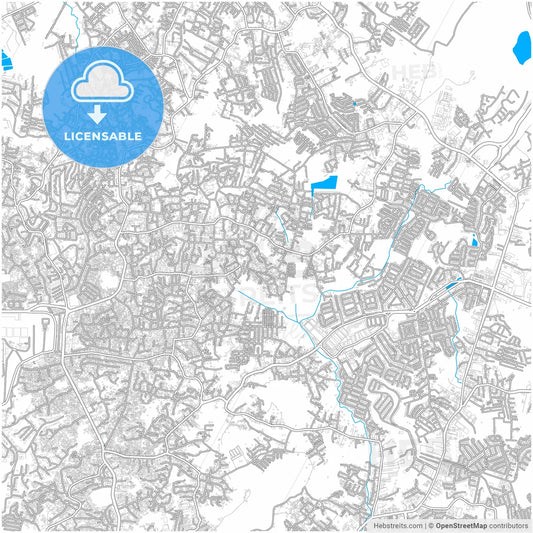 Balikpapan, East Kalimantan, Indonesia, city map with high resolution roads.