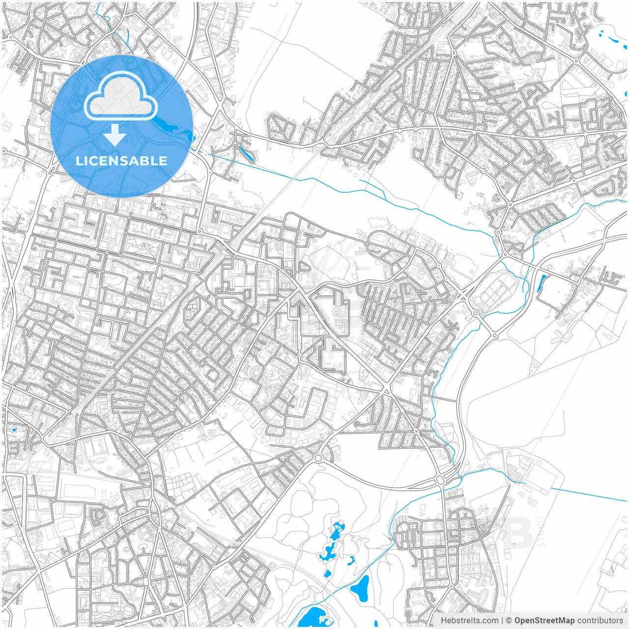 Garges-lès-Gonesse, Val-d Oise, France, city map with high resolution roads.