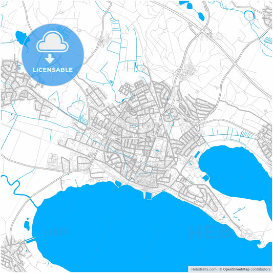 Radolfzell am Bodensee, Baden-Wuerttemberg, Germany, city map with high resolution roads.