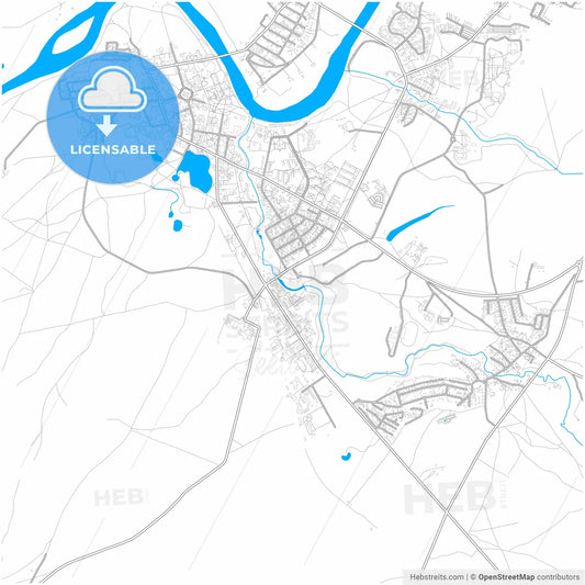 Druskininkai, Alytus County, Lithuania, city map with high resolution roads.