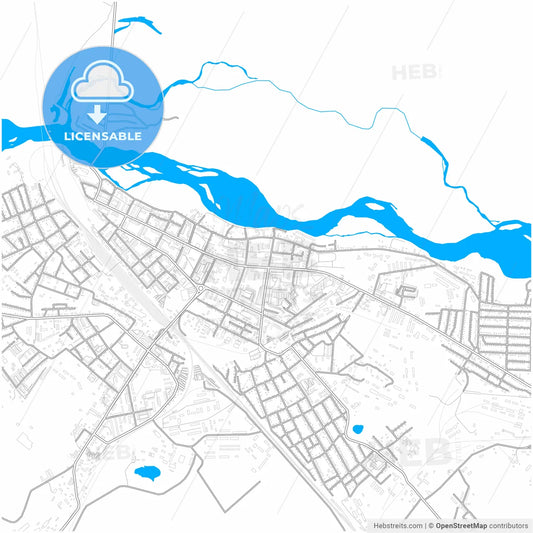 Belogorsk, Amur Oblast, Russia, city map with high resolution roads.