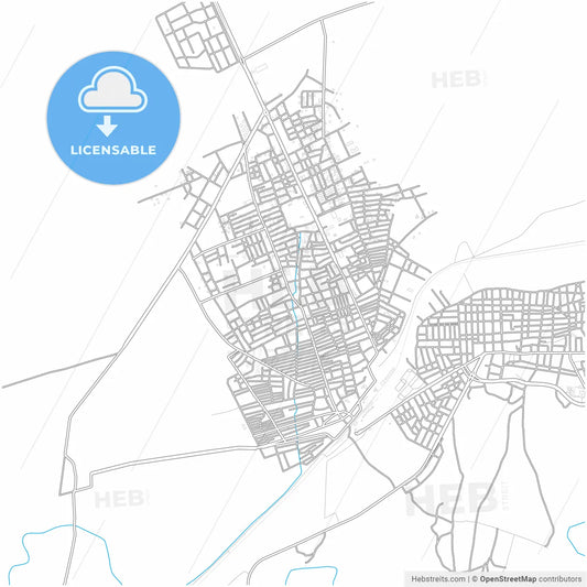 Ceylanpınar, Şanlıurfa, Turkey, city map with high resolution roads.
