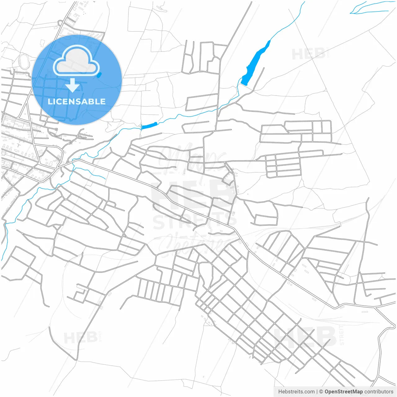 Chystiakove, Donetsk Oblast, Ukraine, city map with high resolution roads.