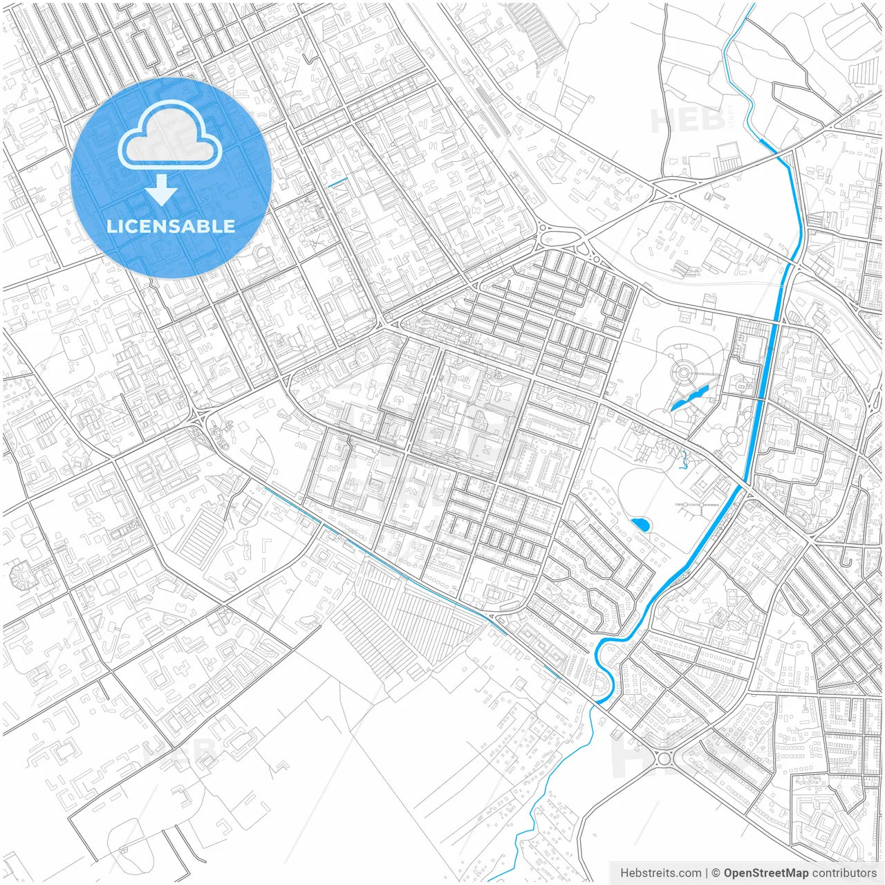 Aktobe, Aktobe Province, Kazakhstan, city map with high resolution roads.