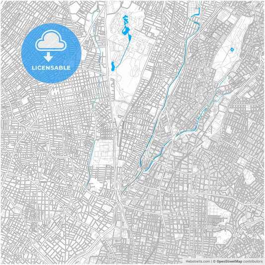 Agioi Anargyroi, Attica, Greece, city map with high resolution roads.
