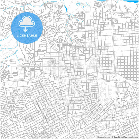 Santo Domingo, Distrito Nacional, Dominican Republic, city map with high resolution roads.