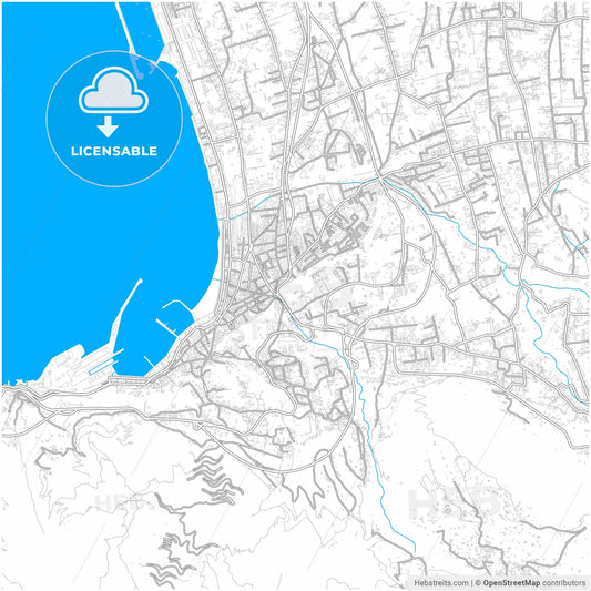 Castellammare di Stabia, Campania, Italy, city map with high resolution roads.