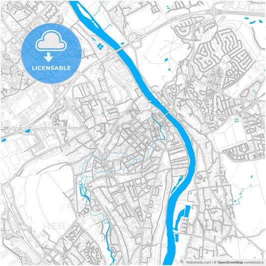 Corbeil-Essonnes, Essonne, France, city map with high resolution roads.