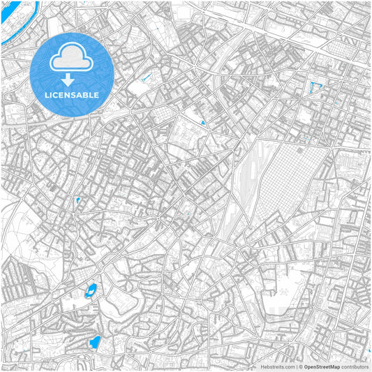 Châtillon, Hauts-de-Seine, France, city map with high resolution roads.