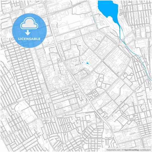 Almaty, Capital 1929 - 1997, Kazakhstan, city map with high resolution roads.