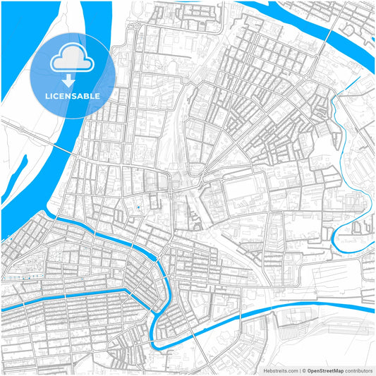 Astrakhan, Astrakhan Oblast, Russia, city map with high resolution roads.