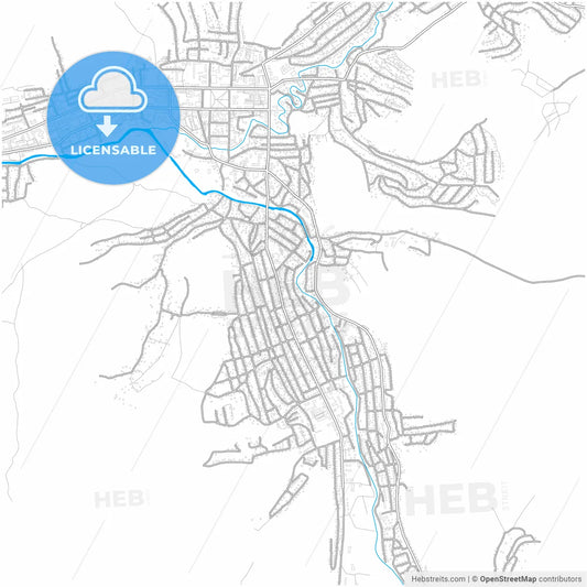 Gorno-Altaysk, Altai Republic, Russia, city map with high resolution roads.