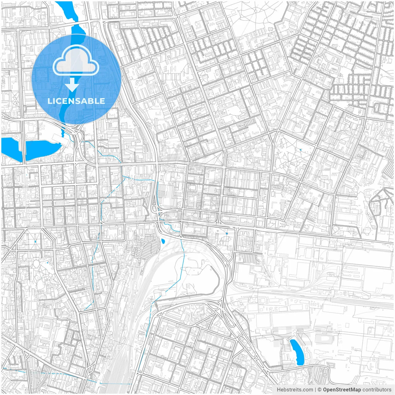 Chelyabinsk, Chelyabinsk Oblast, Russia, city map with high resolution roads.