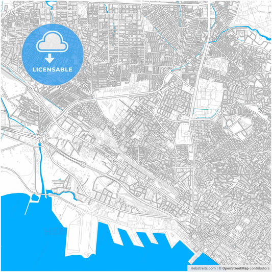 Ampelokipoi, Central Macedonia, Greece, city map with high resolution roads.
