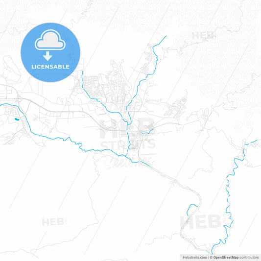 Guatire, Venezuela PDF vector map with water in focus
