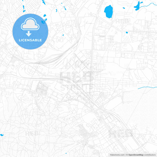Saratov, Russia PDF vector map with water in focus