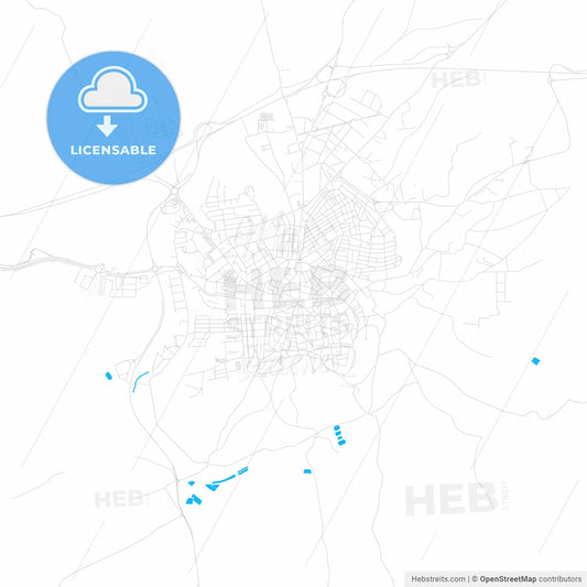 Úbeda, Spain PDF vector map with water in focus