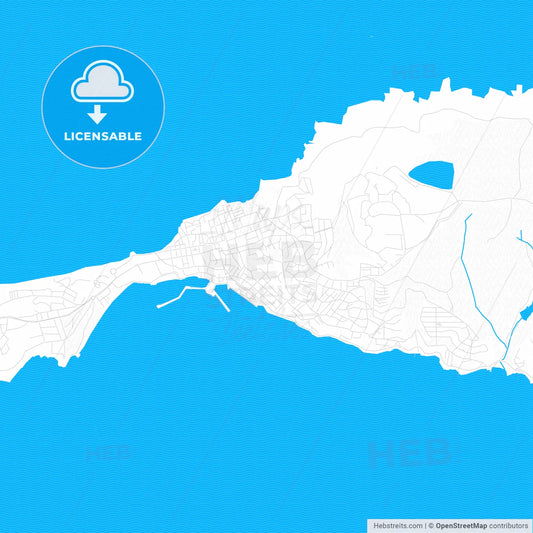 Sinop, Turkey PDF vector map with water in focus