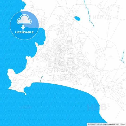 Kigoma, Tanzania PDF vector map with water in focus