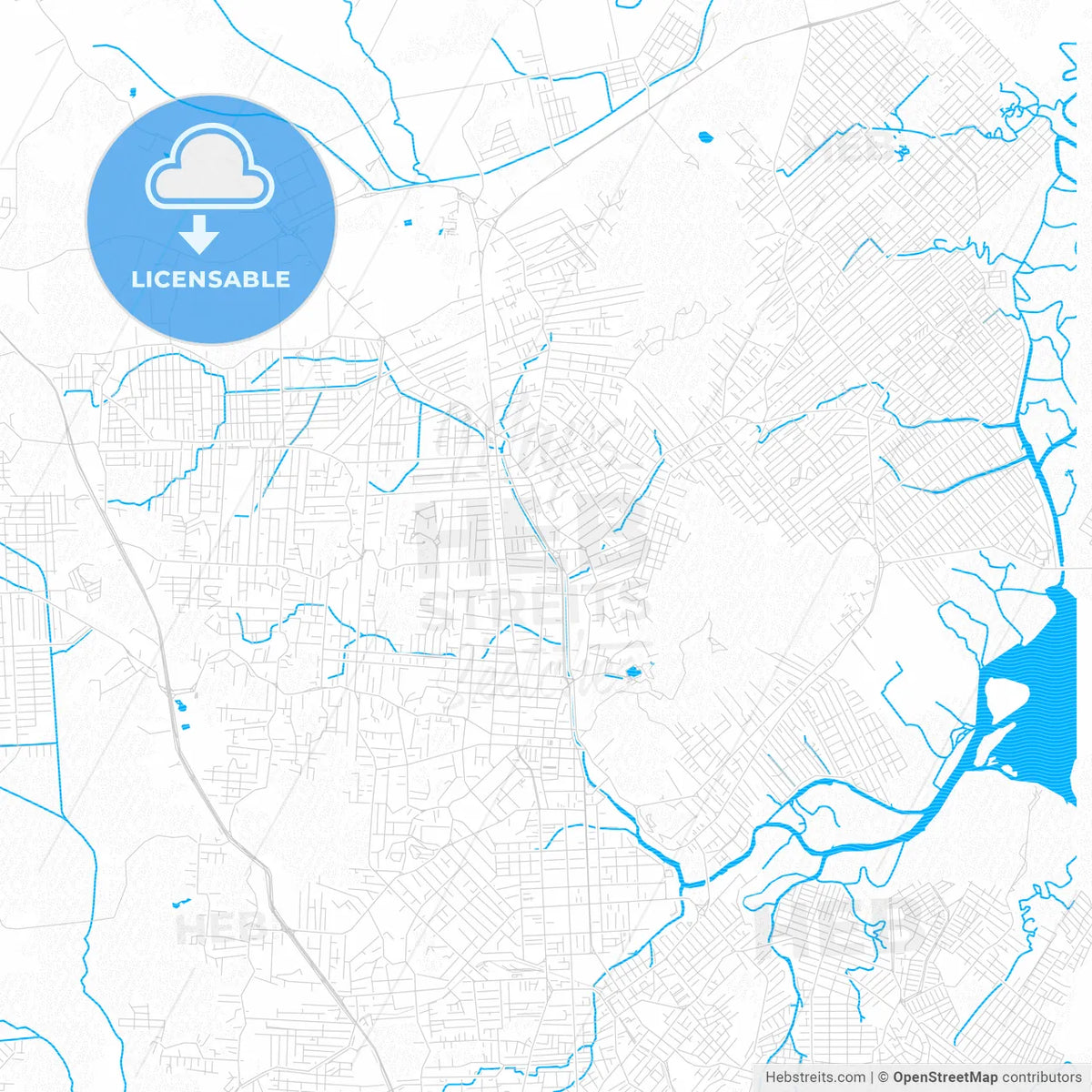 Mapa Joinville Joinville, Brazil Pdf Vector Map With Water In Focus – HEBSTREITS