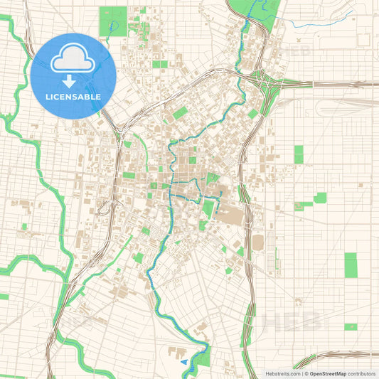 Street map of downtown San Antonio, Texas