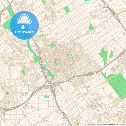 Street map of downtown San Jose, California