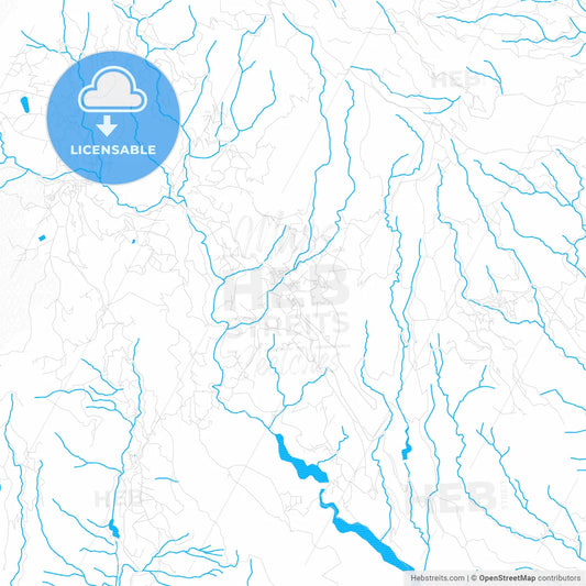 Santa Lucía, Spain PDF vector map with water in focus