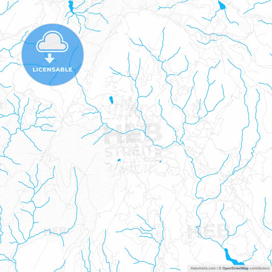 San Bartolomé de Tirajana, Spain PDF vector map with water in focus