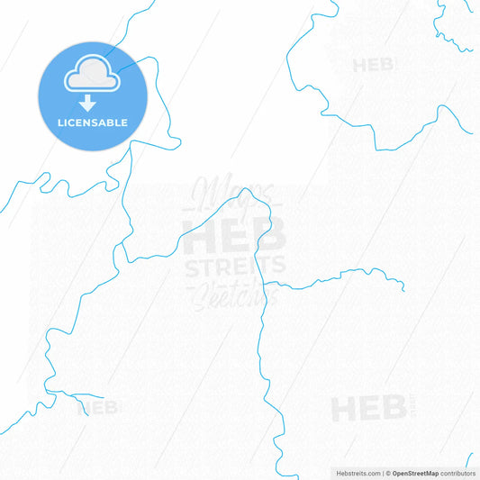 Eloy Alfaro, Ecuador PDF vector map with water in focus