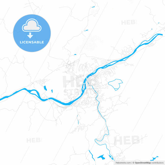 Barra do Pirai, Brazil PDF vector map with water in focus