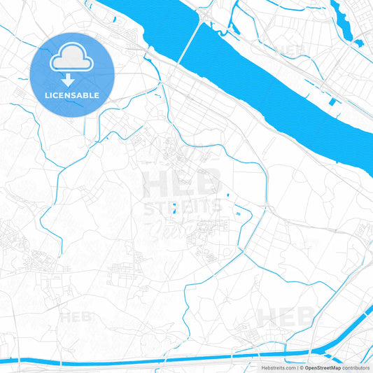 Gimpo, South Korea PDF vector map with water in focus