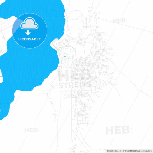 Nacala, Mozambique PDF vector map with water in focus