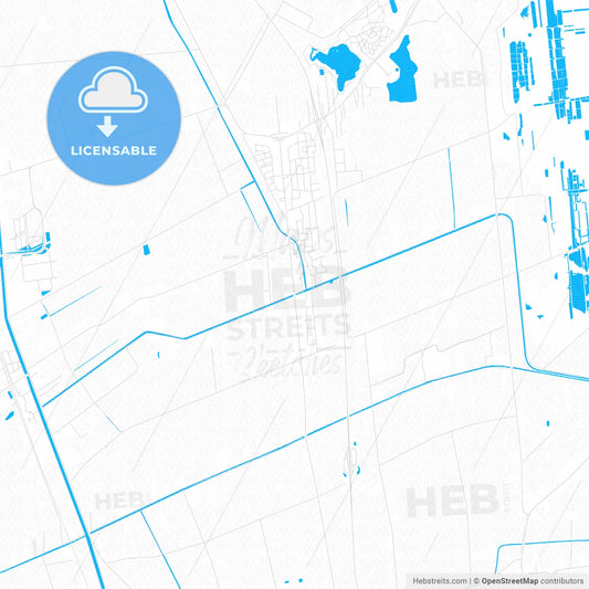 Twenterand, Netherlands PDF vector map with water in focus