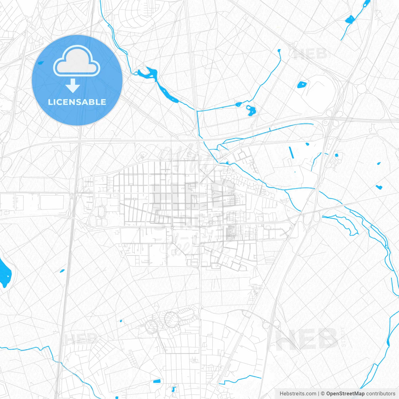 Isenberg Map Neu-Isenburg, Germany Pdf Vector Map With Water In Focus – HEBSTREITS