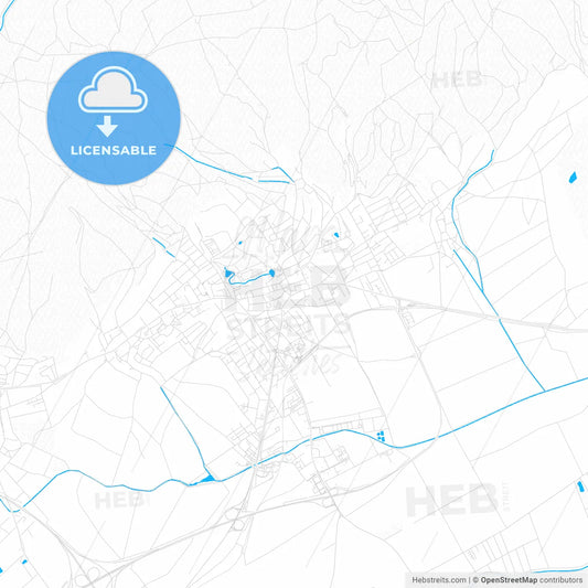 Eisenstadt, Austria PDF vector map with water in focus