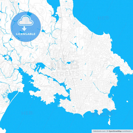 Saanich, Canada PDF vector map with water in focus